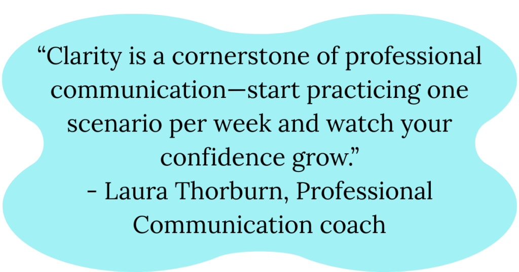 Professional building communication confidence through practice