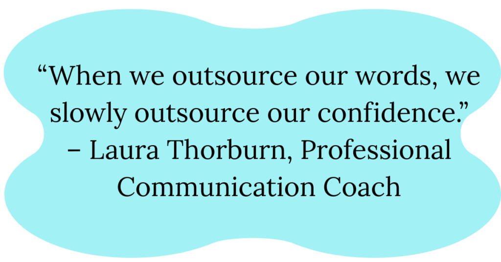 Pull quote about AI and communication confidence