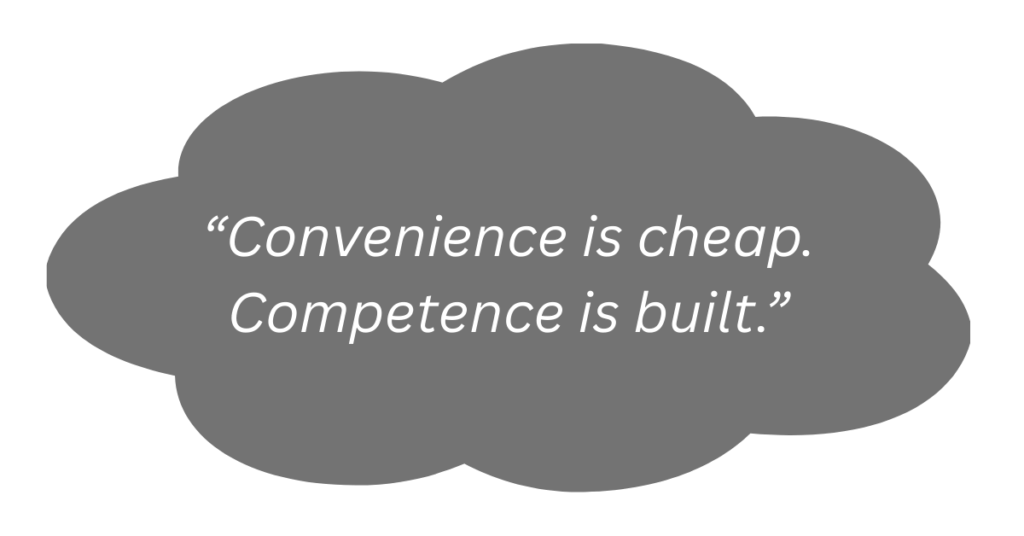 Pull quote about building real communication competence