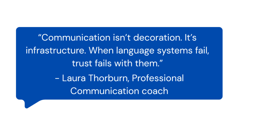 Laura Thorburn communication is infrastructure leadership communication quote
